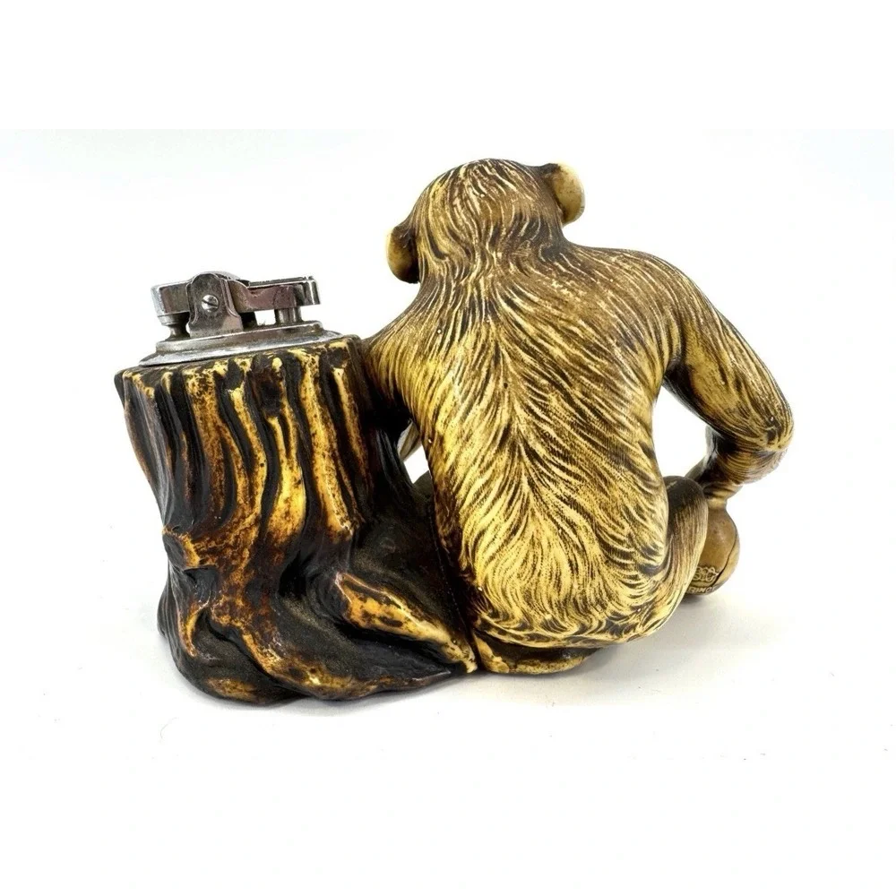Vintage 1950's Japanese Celluloid Chimp Table Lighter Made By PRINCE/BYC Mark